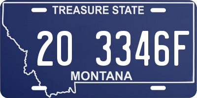 MT license plate 203346F