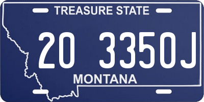 MT license plate 203350J