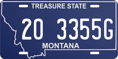 MT license plate 203355G