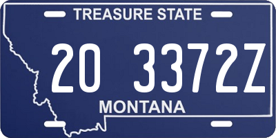 MT license plate 203372Z