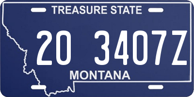 MT license plate 203407Z