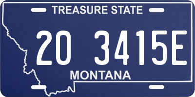 MT license plate 203415E