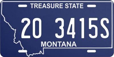 MT license plate 203415S