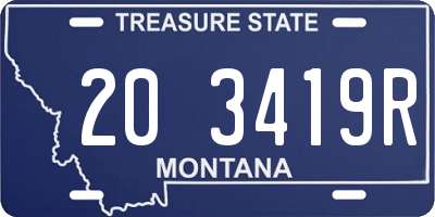 MT license plate 203419R