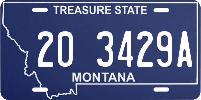 MT license plate 203429A