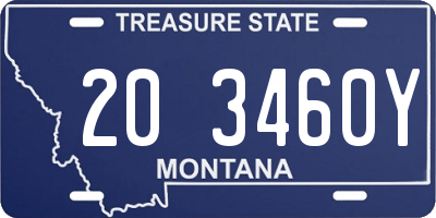 MT license plate 203460Y