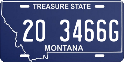 MT license plate 203466G