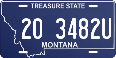 MT license plate 203482U