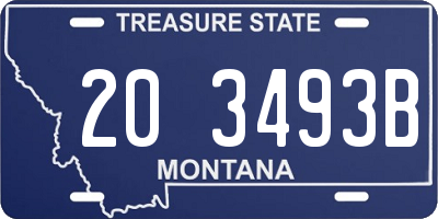 MT license plate 203493B