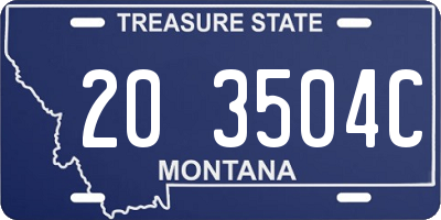 MT license plate 203504C