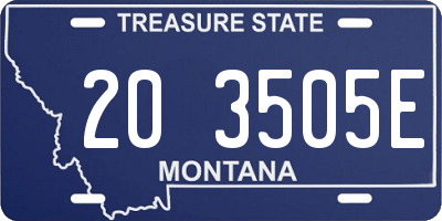 MT license plate 203505E