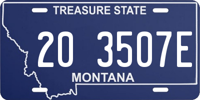 MT license plate 203507E