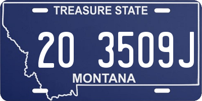MT license plate 203509J