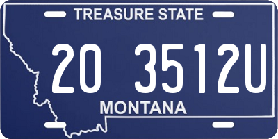 MT license plate 203512U