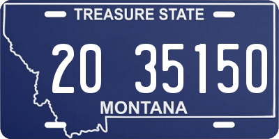 MT license plate 203515O