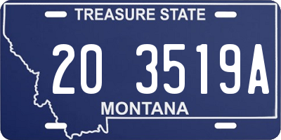 MT license plate 203519A