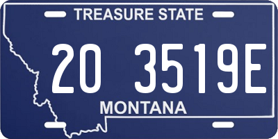 MT license plate 203519E
