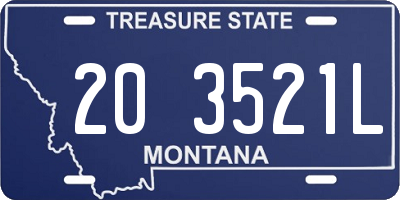 MT license plate 203521L