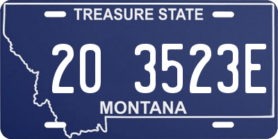 MT license plate 203523E