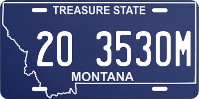 MT license plate 203530M