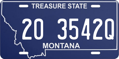 MT license plate 203542Q