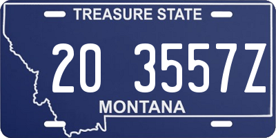 MT license plate 203557Z
