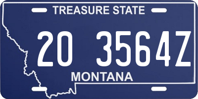 MT license plate 203564Z