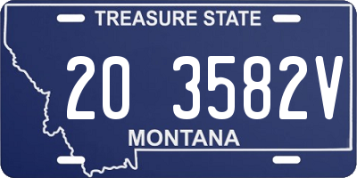MT license plate 203582V