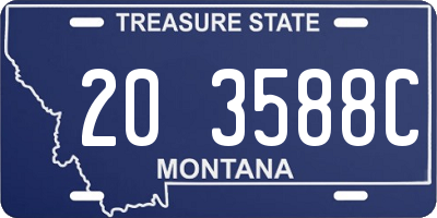 MT license plate 203588C