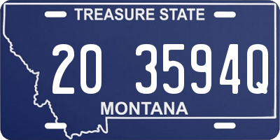 MT license plate 203594Q