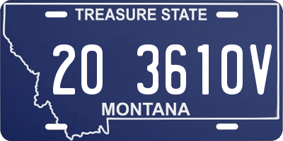 MT license plate 203610V