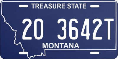 MT license plate 203642T