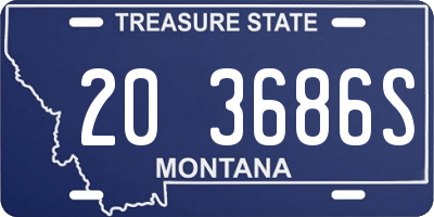 MT license plate 203686S