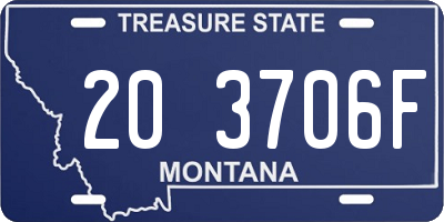 MT license plate 203706F