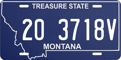 MT license plate 203718V