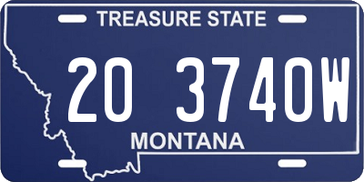 MT license plate 203740W