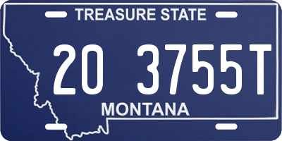 MT license plate 203755T