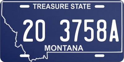 MT license plate 203758A