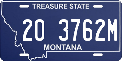 MT license plate 203762M