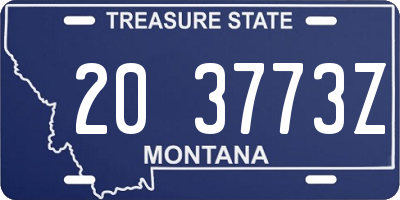 MT license plate 203773Z