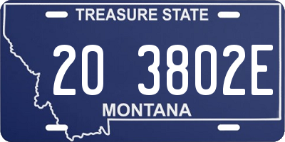 MT license plate 203802E