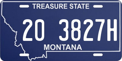 MT license plate 203827H