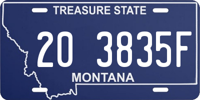 MT license plate 203835F