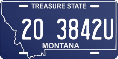 MT license plate 203842U