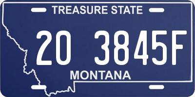 MT license plate 203845F