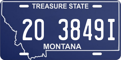 MT license plate 203849I