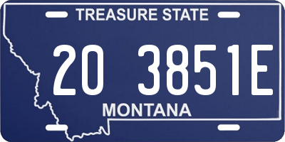 MT license plate 203851E