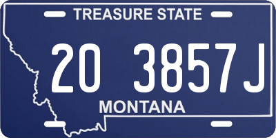 MT license plate 203857J