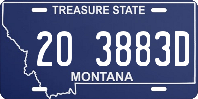 MT license plate 203883D