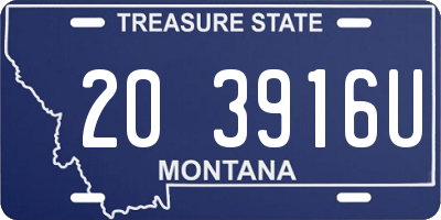 MT license plate 203916U